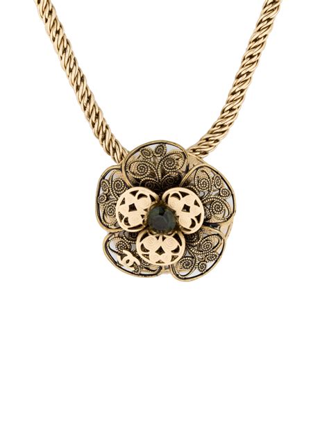 chanel camellia necklace for sale.